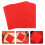 120Pcs Red Xuan Paper Sheets for Calligraphy Practice with Gold Flecks 10