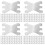 400Pièces Clips De Bandage En Aluminium Argent Fixation Facile 7