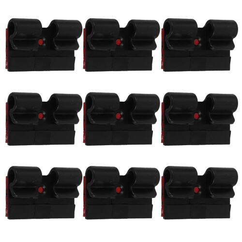 40Pièces Fixations Câble Auto-Adhésives Pa Nylon Noir Usage