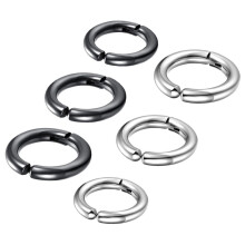 12Pcs Black Ear Clips Durable Metal Earrings Stylish Unisex Decoration