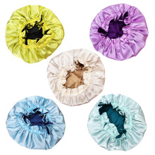 2Pièces Bonnet Satin Beige Doux Enfants Pour Protection