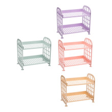 8Pièces Étagère Bureau Cosmétique Polypropylène Couleurs Mélangées