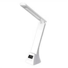Rechargeable Desk Lamp Eye-Caring Desk Lamp with LCD Display Foldable Arm Eye-Caring Table Lamps White