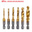6Pcs M3 M 4 M5 M6 M8 M10 Hex Shank Titanium Plated HSS Screw Thread Metric Tap Drill Bits Screw Machine Compound Tap 2