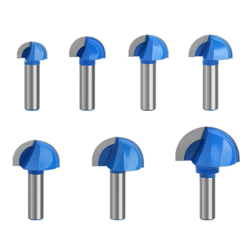1/2 Shank Round Nose  Core Box Router Bit Double  Woodworking Tools Half Round Relief Drill Bits