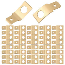 100 Conectores de Desconexión Rápida, Adaptadores de Desconexión Sin Soldadura Sin Aislamiento, Pestaña Macho de 1/4 de Pulgada, Conector de Pala