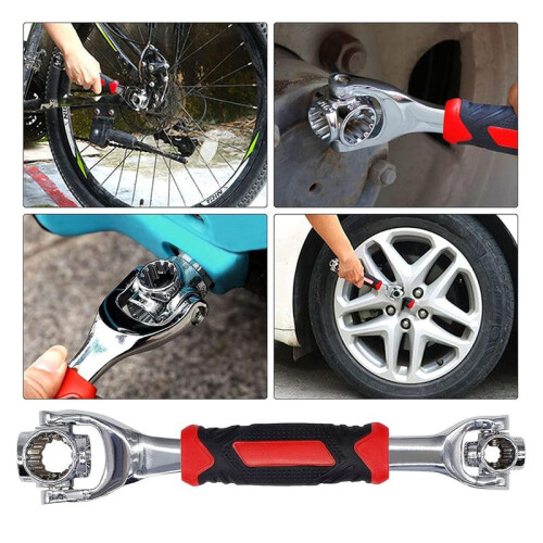 52 in 1 Socket Wrench, Stainless Steel Professional Multi-Functional Rotating Tools, 360 Degree Revolving Spanner 1