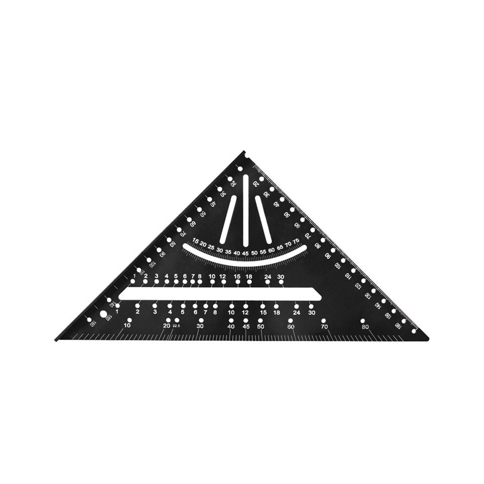 Woodworking Triangle Ruler Aluminum Alloy Woodworking Special Right Angle Ruler 7Inch Metric 90 Degree Angle Ruler Black 4713241347716
