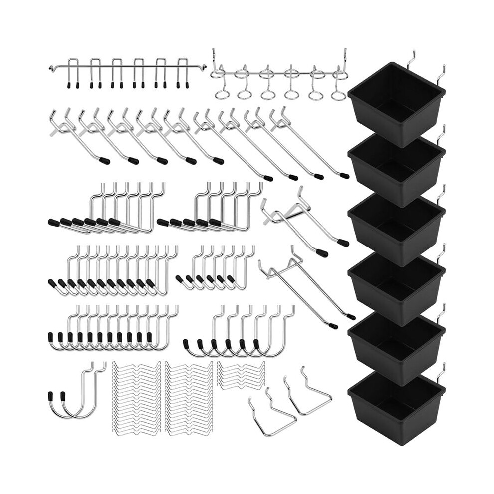 121Pcs Pegboard Hooks Assortment - Durable Pegboard Accessories,For Tool Organization, Ideal For Garage, Workshop 6031947211048