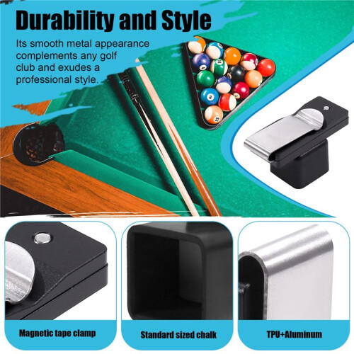 Billard-Queue-Kreidehalter, Pool-Queue-Kreidehalter mit Magnetischem Gürtelclip, Snooker-Billard-Zubehör 1