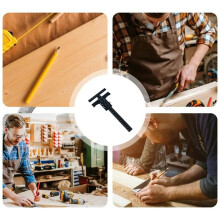 Règle en T Règle Coulissante en Métal Règle de Bord Précise pour Menuisier Mesure D'Angle Outil de Traçage Travail Du Bois Pratique CharpentierA