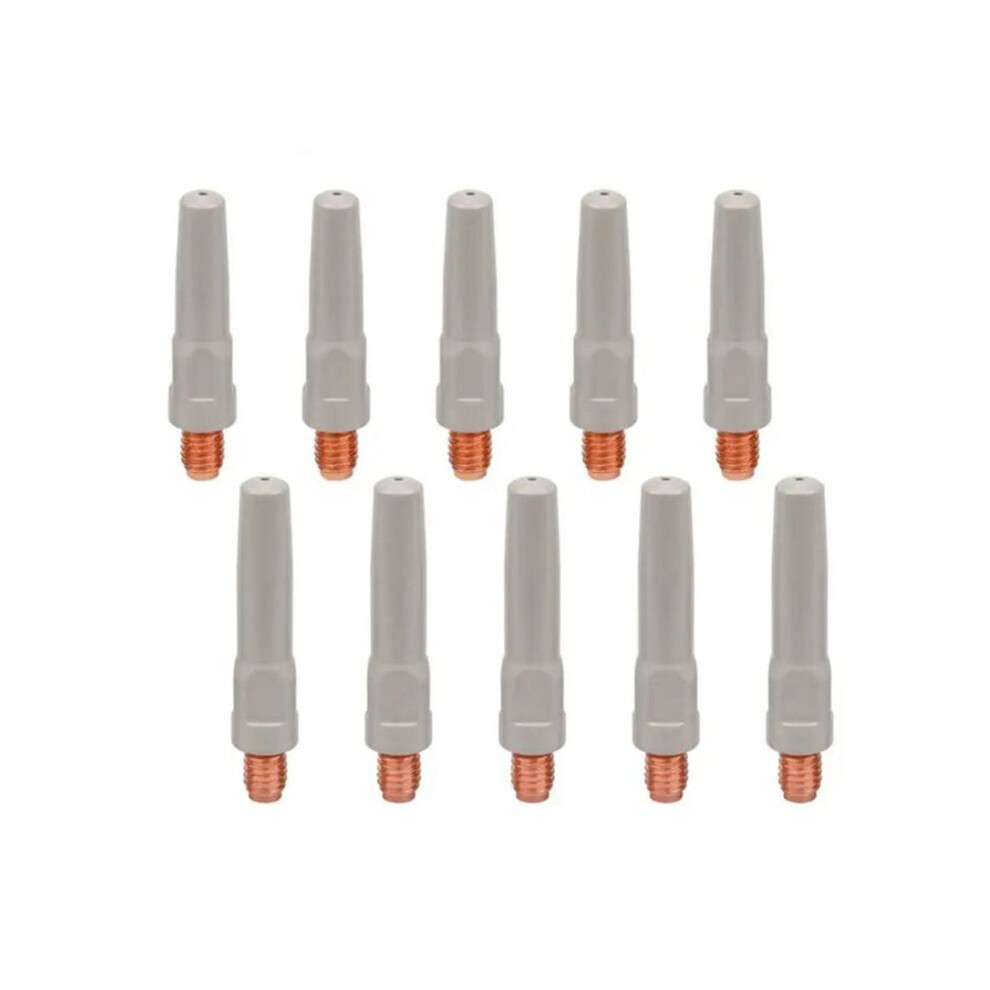 10Pcs Anti-Welding Slag Welding Wire Feeding Tips Coated Welding Torch Nozzle Mig Welding Tool Consumables 8.8X40x1.0mm 4712257204778