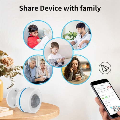 Tuya Matter Thread PIR Motion Detector Wireless Human Body Infrared Detector Work with HomeKit Alexa 2
