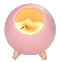 Cute Little Pet Cat House Night Light Kitten Bed with Sleeping Lights USB Charging Touch Atmosphere Lights Pet Cat Light