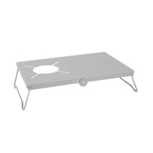 Outdoor Stove Table Ultralight Steel Folding Foldable Camping Table for Outdoor Fishing, Hiking Silver
