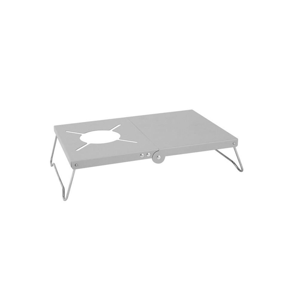 Outdoor Stove Table Ultralight Steel Folding Foldable Camping Table For Outdoor Fishing, Hiking Silver 6031416288410