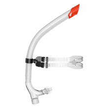 Zwemtraining Snorkel Middengemonteerd Mondstuk Eenrichtingsventiel voor Baantjeszwemmen Training Jeugd Kind Wit
