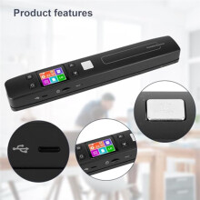 Scanner de Documentos Portátil - Scanner Portátil de Mão Recarregável com Wi-Fi, Compatível com JPG/PDF, Até 1050 DPI