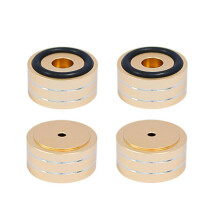 4PCS Speaker Isolation Stand Feet Aluminum Alloy Shock Absorbing Pads for Speakers CD Amplifier Gold