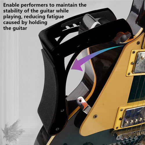 Justerbart Gitarrbenstöd Slitskydd Ergonomisk Hållare Gitarrstödsställ för Elektriska Klassiska Akustiska Gitarrer A 1