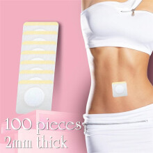 Castor Oil Patches, 100PCS Castor Oil Belly Button Patch Disposable Organic Cotton Self-Adhesive Pads for Belly Button
