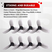 For Gemfan Hurricane 3-Blade Toothpick Propeller 1.5mm for RC FPV Racing Freestyle Toothpick Drones 16 Pack
