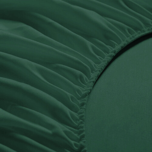 Imperial Rooms (Emerald , Double (137 x 190 cm)) Fitted Sheet Bed Sheets Extra Deep 25CM Single Double King Sizes 2