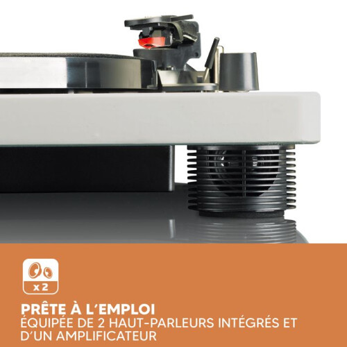 Plattenspieler mit eingebauten Lautsprechern USB Encoding Grau 1