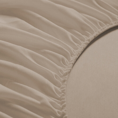Imperial Rooms (Beige, Super King (180 x 200 cm)) Fitted Sheet Bed Sheets Extra Deep 25CM Single Double King Sizes 2