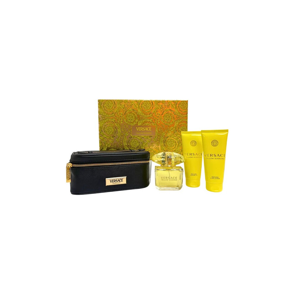 Versace Diamond Gift Set For Women-90 Ml Yellow