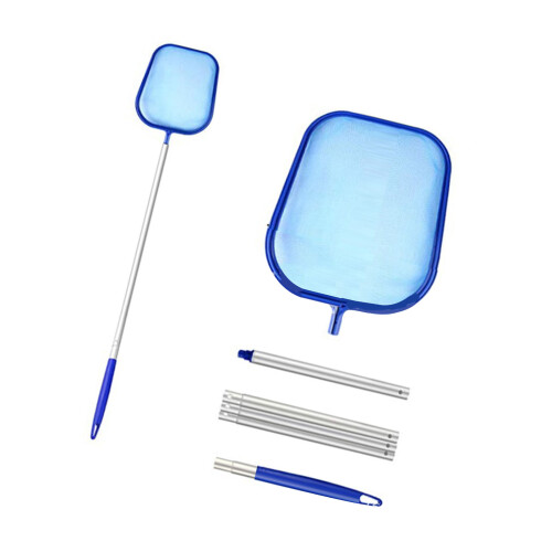 Pool Cleaning Net with Pole, 5 Sections, Metal Frame, Mesh, Durable Design