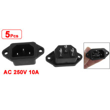 5 x 3P IEC 320 C14 Connecteur/Prise d'alimentation électrique male AC 250V 10A
