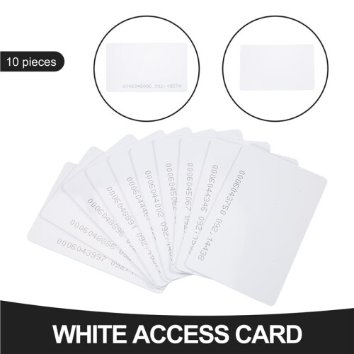 10 Pcs White 125Khz 0.8mm RFID Access Proximity Card 2