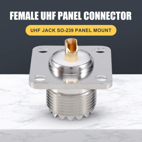 Conector RF de UHF Hembra SO239 Panel Chasis Base 1