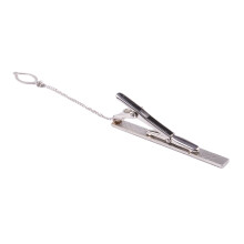 Mens Plain Silver Chrome Stainless Steel 6CM Standard Tie Clip Clasp Bars Pins