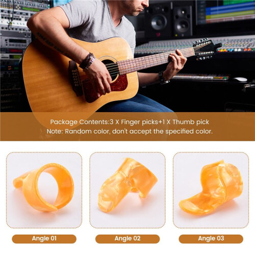 3 Fingerval + 1 Tumplock Plektrum Gitarrplast 2