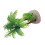 Fish Tank Emulational  Coconut Tree Water Plants Decor w Ceramic Base 9