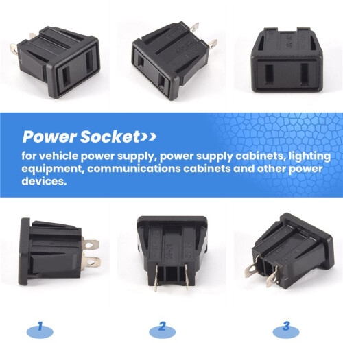 10 x US Type Panel Mounting AC Power Socket Outlet AC 250V 10A 2