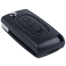 Flip Replacement Remote Car Key Case Shell for C2 C3 C4 C5 C6 C8 2 Buttons Black