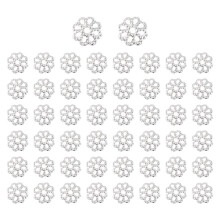 Beautiful Bead 6mm Silver Tone Flower Bead Caps for Jewelry Making (About 500pcs)