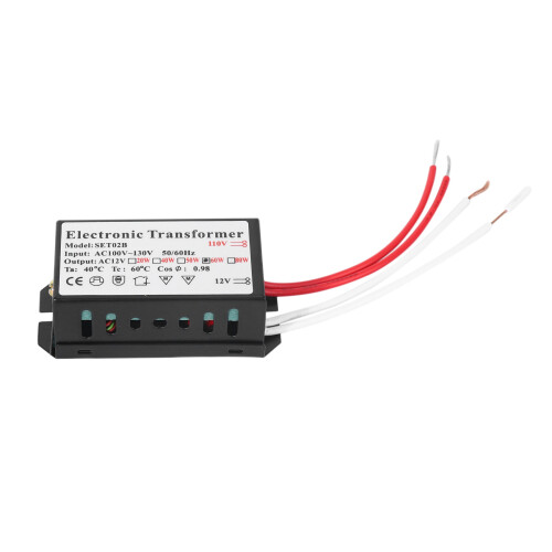 110V Trasformatore Elettronico Per Lampada Alogena 12V 60W Trasformatore Elettronico Nero