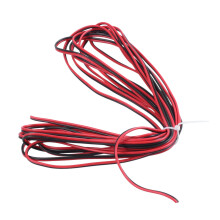 5M 22AWG Cable de cable electrique noir rouge double pour haut-parleur auto de voiture