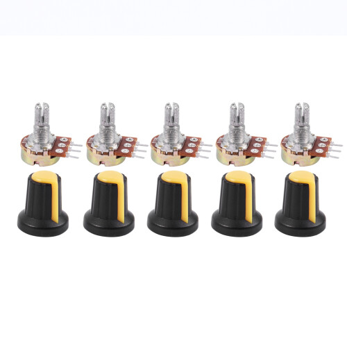 5pcs 10K OHM 3 Terminal Linear Taper Rotary Audio B Type Potentiometer 2