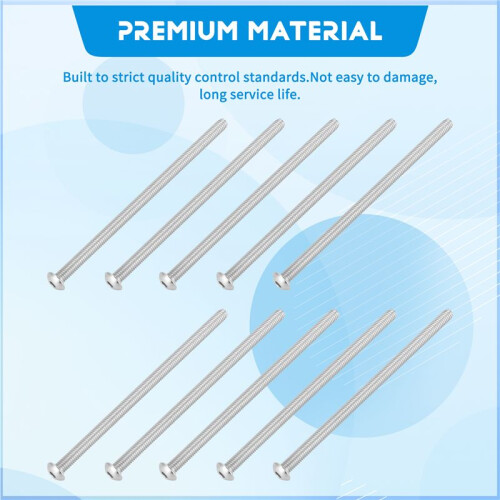 Stainless Steel Button  Screw, Hex Socket Bolts Type:M4 / 4mm Bolt size:M4 x 80mm Your pack quantity:10 1