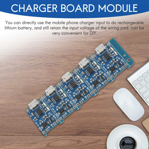 5 pcs 1A 5V Micro-USB for TP4056 Lithium Battery Power Charger Board Module TE420 1