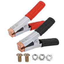 2x Krokodillenklemmen HEAVY DUTY Koperen Batterijtestkrokodillenklemmen