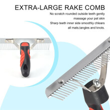 Pet Comb Extra-Large Rake Comb Grooming Brush Deshedding Tool Beauty Comb For Large Dogs Golden Retriever Husky
