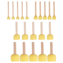 20 Stueck Runde Schwaemme Pinsel Set Kinder Malwerkzeuge - Schwamm Malerei Set DIY Malwerkzeuge in 4 Groessen fuer Kinder