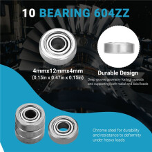 10 Bearing 604ZZ 4x12 Shielded 4x12x4