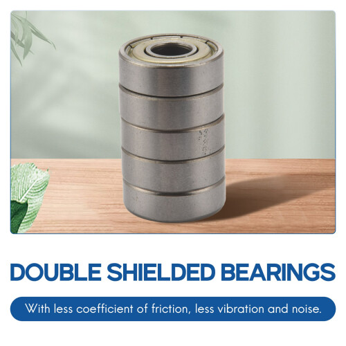 607Z 7 x 19 x 6mm Double Shielded Deep   Bearings 5 Pcs 2
